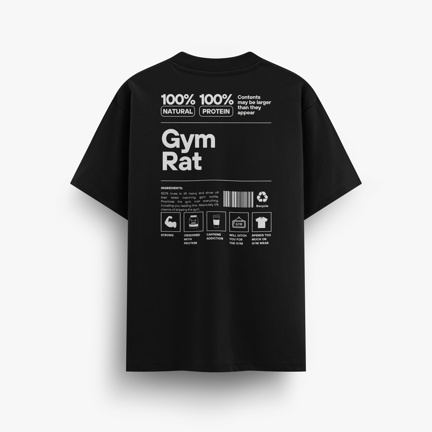 PLAYERA - 100% GYMRAT