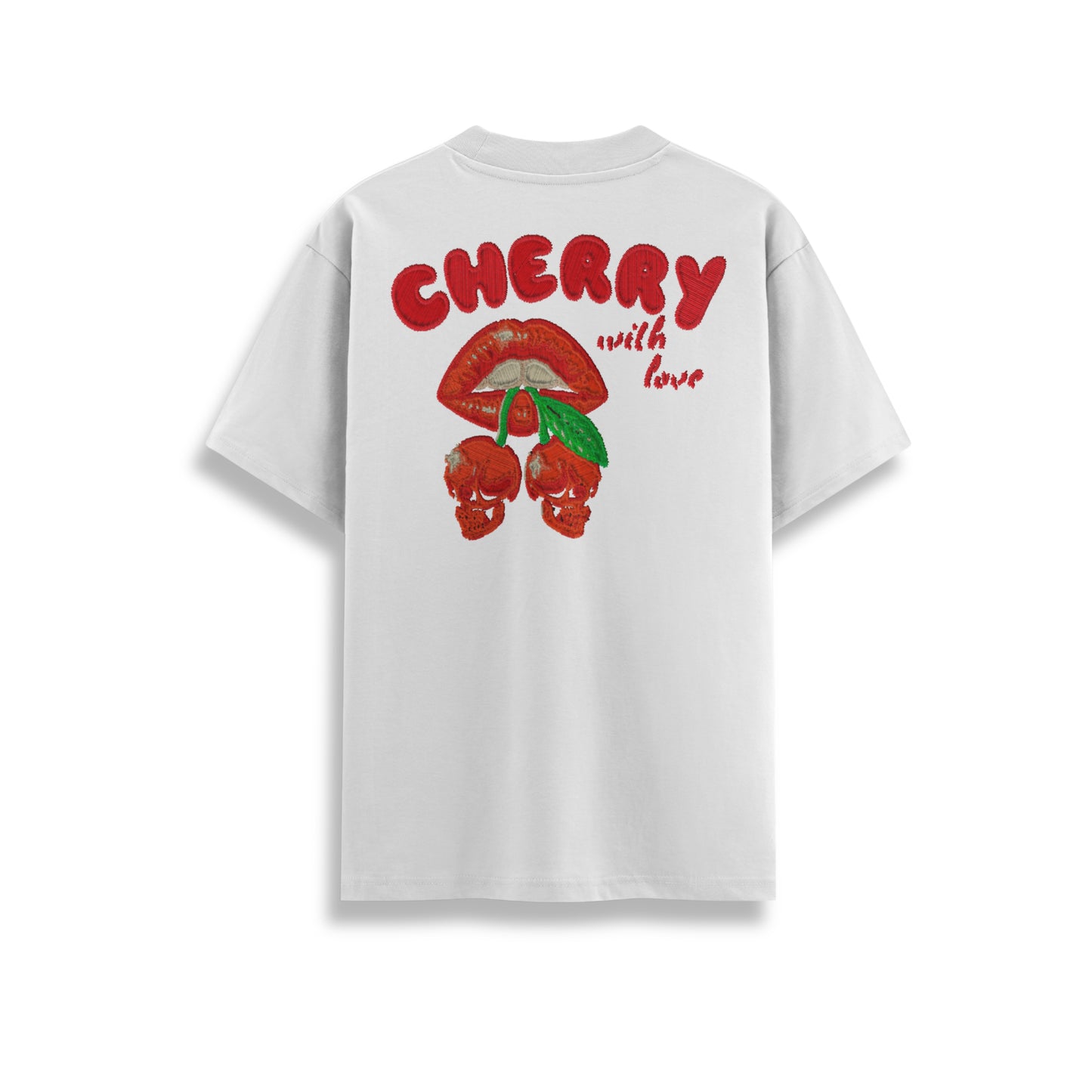 PLAYERA - CHERRY LOVE EMBROIDERED