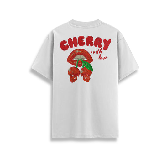 PLAYERA - CHERRY LOVE EMBROIDERED