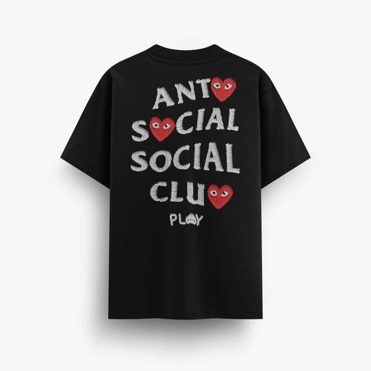 PLAYERA - EMBROIDERED ANTI SOCIAL CLUB