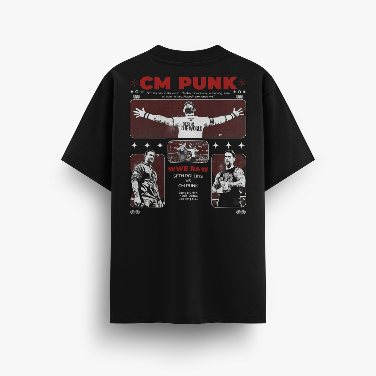 PLAYERA - CM PUNK (RAW) – RUBBERT MX