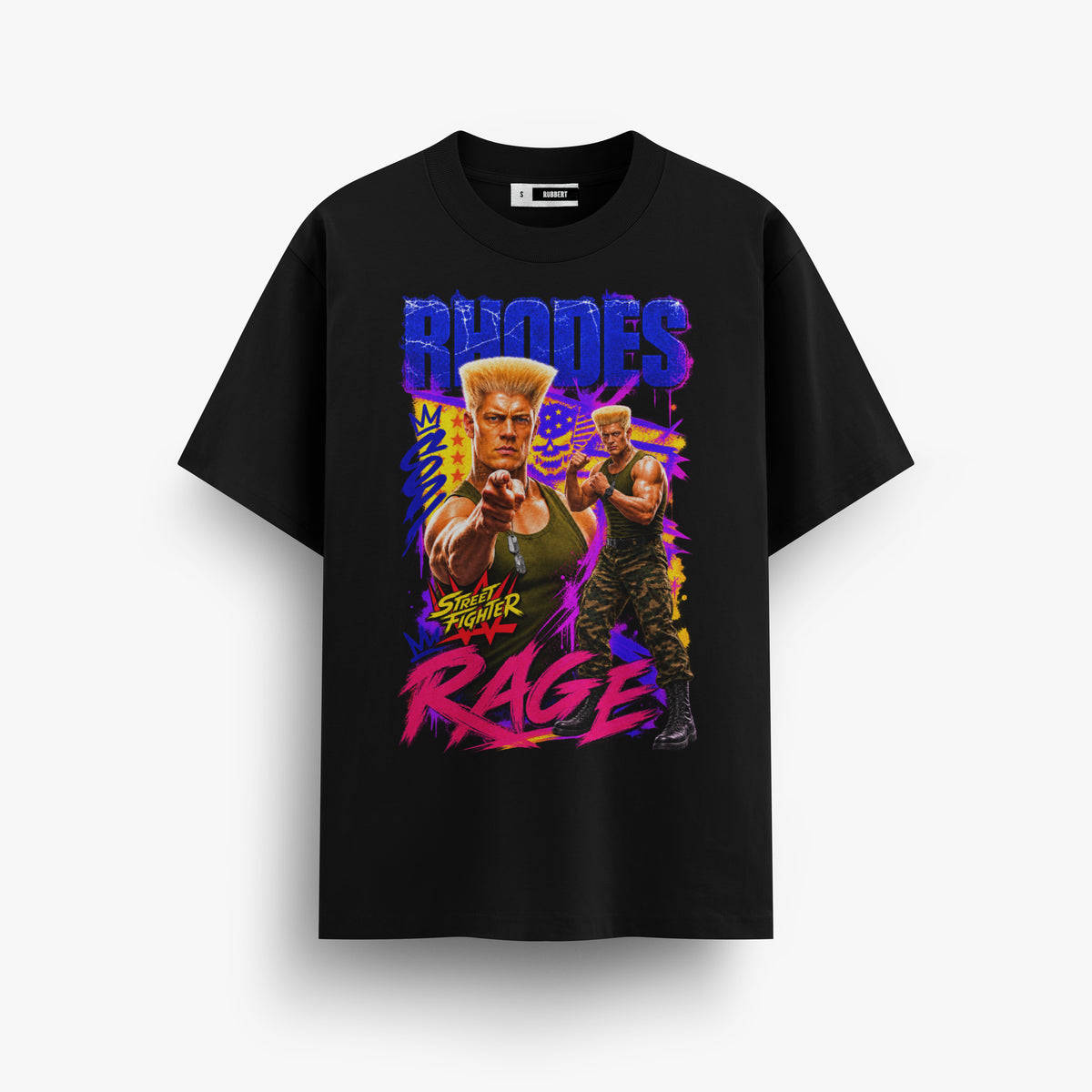PLAYERA - CODY RHODES (STREET FIGHTER GUILE)