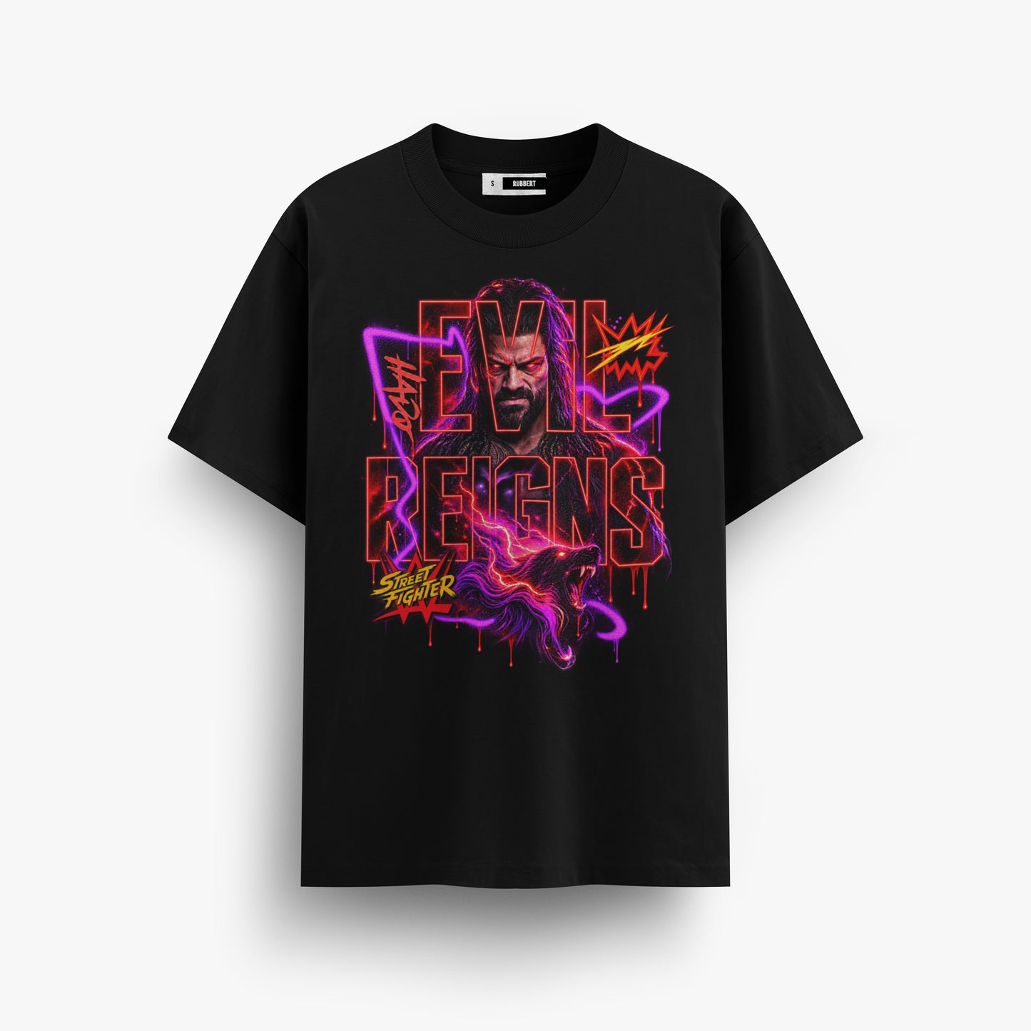 PLAYERA - ROMAN REIGNS (STREET FIGHTER AKUMA)