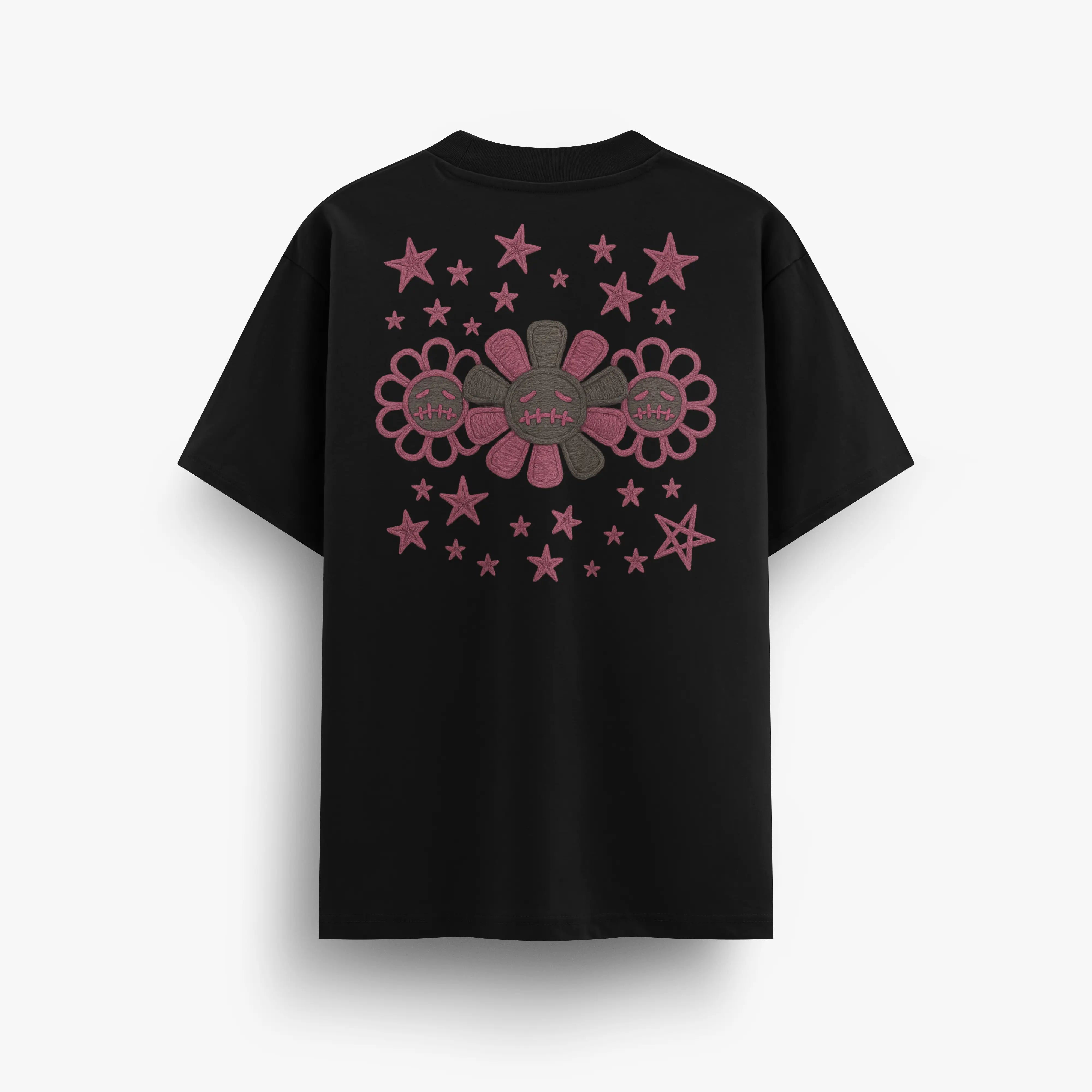 PLAYERA - FLOWER EMBROIDERED – RUBBERT MX